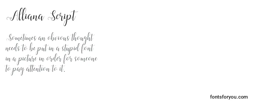 Alliana Script  Font