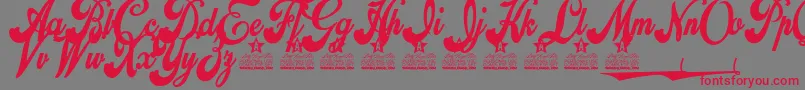 Alliance Personal Use Font – Red Fonts on Gray Background