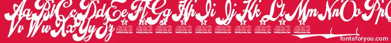 Alliance Personal Use Font – White Fonts on Red Background