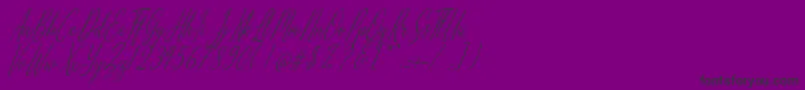 Alliando Font – Black Fonts on Purple Background