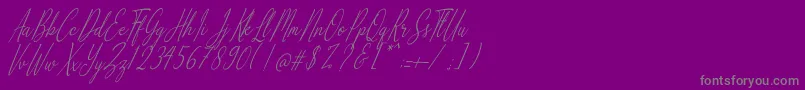 Alliando-Schriftart – Graue Schriften auf violettem Hintergrund