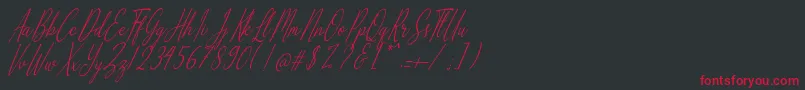 Alliando Font – Red Fonts on Black Background