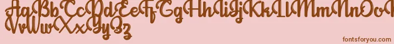 Allianta Personal Use Only Font – Brown Fonts on Pink Background