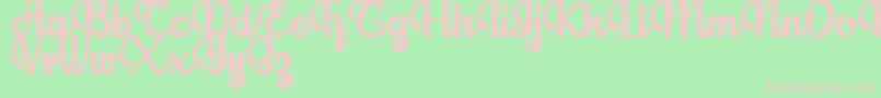 Więcej informacji o czcionce Allianta Personal Use Only Czcionka Allianta Personal Use Only – różowe czcionki na zielonym tle