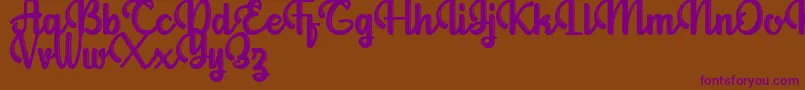 Шрифт Allianta Personal Use Only – фиолетовые шрифты на коричневом фоне