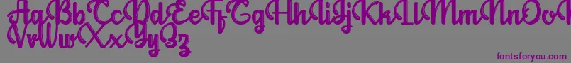 Allianta Personal Use Only Font – Purple Fonts on Gray Background