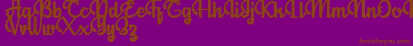 Allianta Personal Use Only Font – Brown Fonts on Purple Background