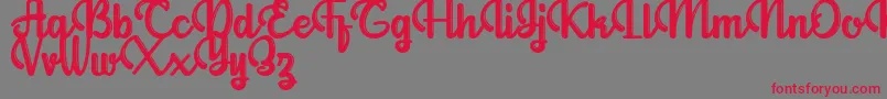 Allianta Personal Use Only-Schriftart – Rote Schriften auf grauem Hintergrund