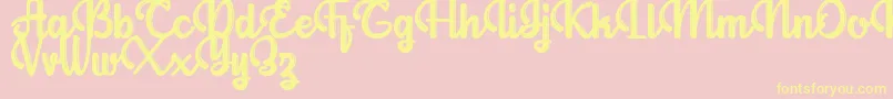 Allianta Personal Use Only Font – Yellow Fonts on Pink Background
