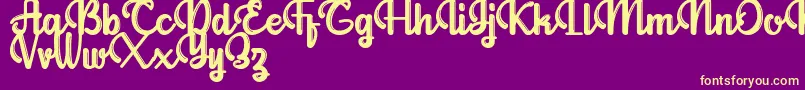 Fonte Allianta Personal Use Only – fontes amarelas em um fundo roxo