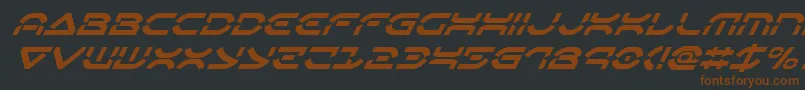 Oberondeuxsuperital Font – Brown Fonts on Black Background