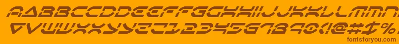 Oberondeuxsuperital Font – Brown Fonts on Orange Background