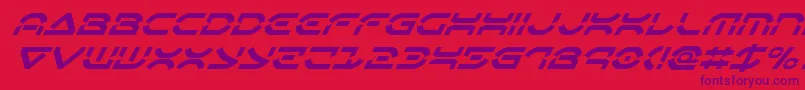 Oberondeuxsuperital Font – Purple Fonts on Red Background