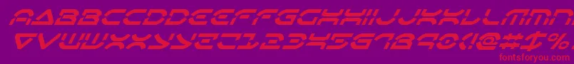 Oberondeuxsuperital Font – Red Fonts on Purple Background