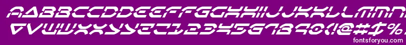 Oberondeuxsuperital Font – White Fonts on Purple Background