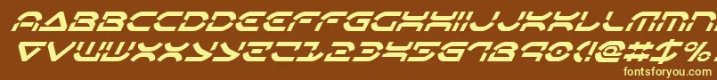 Oberondeuxsuperital Font – Yellow Fonts on Brown Background