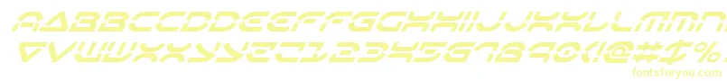 Czcionka Oberondeuxsuperital – żółte czcionki