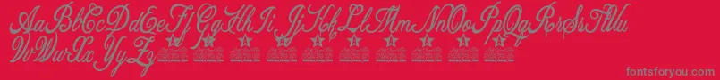 Allicia Personal Use Font – Gray Fonts on Red Background