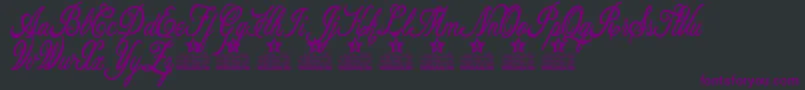Allicia Personal Use Font – Purple Fonts on Black Background