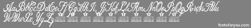 Allicia Personal Use Font – White Fonts on Gray Background