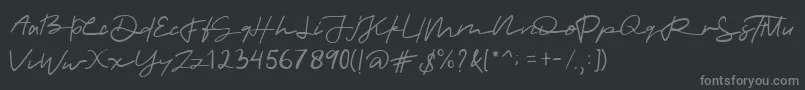 allinet Font – Gray Fonts on Black Background