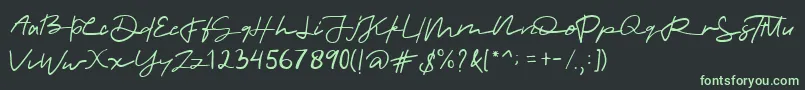 allinet Font – Green Fonts on Black Background