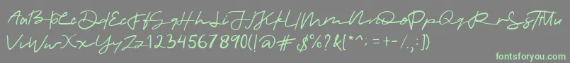 allinet Font – Green Fonts on Gray Background