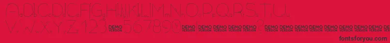 Allioideae Demo Dot Font – Black Fonts on Red Background