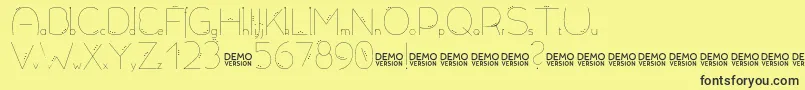 Czcionka Allioideae Demo Dot – czarne czcionki na żółtym tle