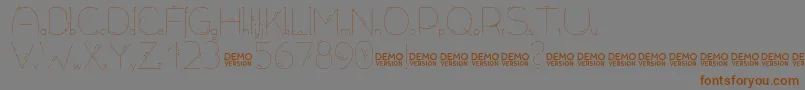 Allioideae Demo Dot Font – Brown Fonts on Gray Background