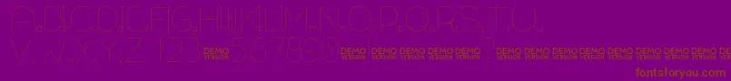 Allioideae Demo Dot-Schriftart – Braune Schriften auf violettem Hintergrund