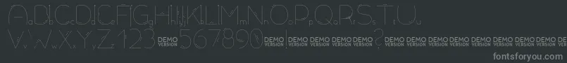 Шрифт Allioideae Demo Dot – серые шрифты на чёрном фоне