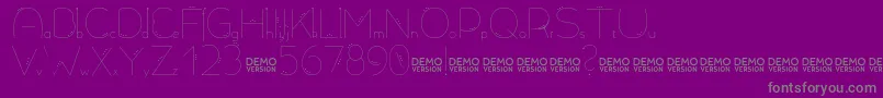 Allioideae Demo Dot Font – Gray Fonts on Purple Background