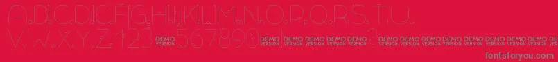 Police Allioideae Demo Dot – polices grises sur fond rouge