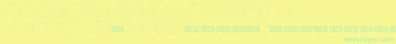 Подробнее о шрифте Allioideae Demo Dot Шрифт Allioideae Demo Dot – зелёные шрифты на жёлтом фоне