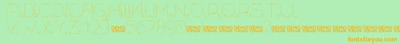 Allioideae Demo Dot Font – Orange Fonts on Green Background