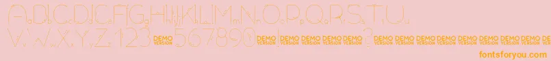 Шрифт Allioideae Demo Dot – оранжевые шрифты на розовом фоне