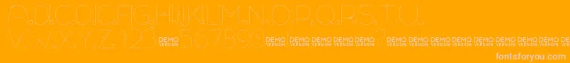 Czcionka Allioideae Demo Dot – różowe czcionki na pomarańczowym tle