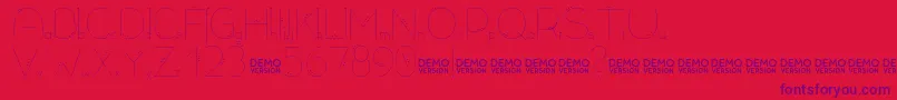 Police Allioideae Demo Dot – polices violettes sur fond rouge