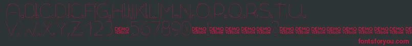 Fonte Allioideae Demo Dot – fontes vermelhas em um fundo preto
