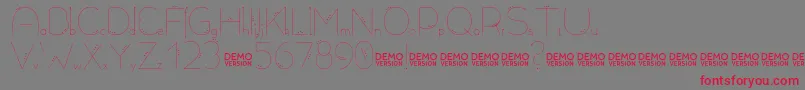 Allioideae Demo Dot-fontti – punaiset fontit harmaalla taustalla