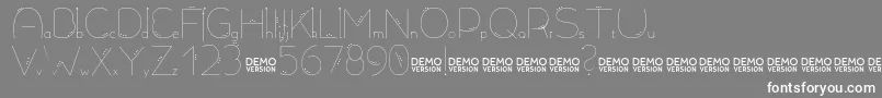 Шрифт Allioideae Demo Dot – белые шрифты на сером фоне
