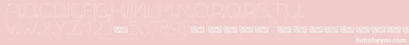 Allioideae Demo Dot Font – White Fonts on Pink Background