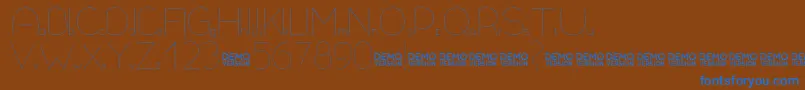 Allioideae Demo Regular Font – Blue Fonts on Brown Background