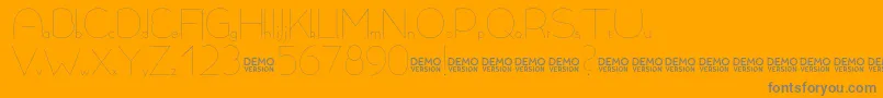 Шрифт Allioideae Demo Regular – серые шрифты на оранжевом фоне