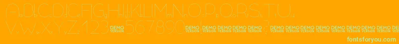 Allioideae Demo Regular Font – Green Fonts on Orange Background