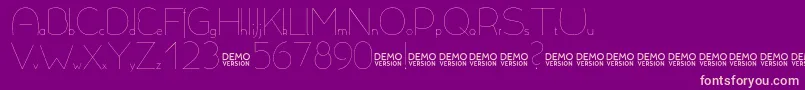 Шрифт Allioideae Demo Regular – розовые шрифты на фиолетовом фоне