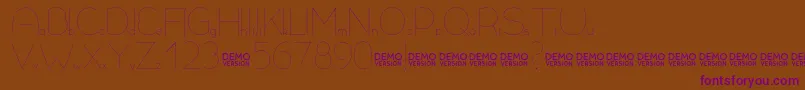 Шрифт Allioideae Demo Regular – фиолетовые шрифты на коричневом фоне