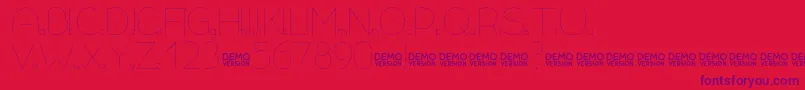 Allioideae Demo Regular Font – Purple Fonts on Red Background