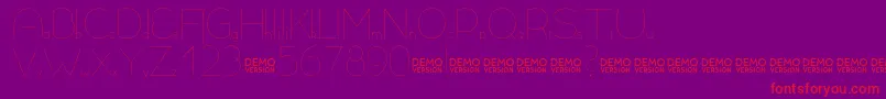 Allioideae Demo Regular Font – Red Fonts on Purple Background